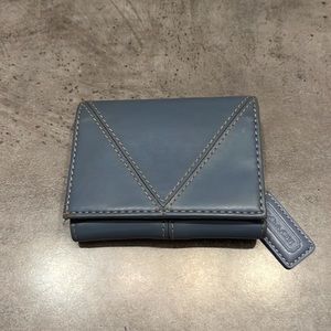 Coach wallet baby blue leather